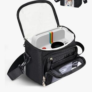 Black Camera Bag with Rainbow Detail